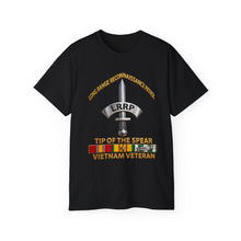 Load image into Gallery viewer, Unisex Ultra Cotton Tee - Army - Badge - LRRP - Tip of the Spear - Vietnam Vet w SVC - 3D - Enhanced
