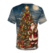 Load image into Gallery viewer, Merry Christmas sleigh ride Tee | Reindeer Santa children winter scene
