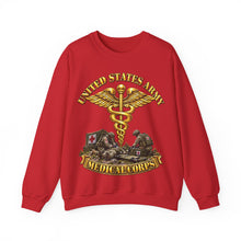 Load image into Gallery viewer, Crewneck Sweatshirt - Army - Medical Corps - US Army w Scene - 3D - Enhanced
