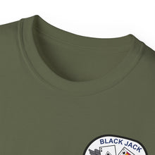 Load image into Gallery viewer, Unisex Ultra Cotton Tee - Vietnam Combat Aviation Vet w Air Crew Badges - HQ &amp; HQ Company 12th Aviation Group Combat Blackjack - Sgt Howard Meyers - 1968-1969 SVC X 300
