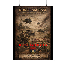 Load image into Gallery viewer, Matte Poster - Dong Tam Base, Mekong Delta 1967-70 - 162nd Aslt Hel Co
