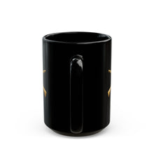 Load image into Gallery viewer, Black Mug  (15oz) - Army - Infantry Branch Insignia - no text - Gold - 3D - Enhanced
