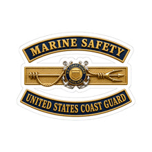 Load image into Gallery viewer, Kiss-Cut Stickers - USCG - Marine Safety - Auxiliary w txt - 3D - Enhanced
