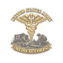 Load image into Gallery viewer, Kiss-Cut Stickers - Army - Medical Corps - US Army w Scene - 3D - Enhanced
