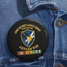 Load image into Gallery viewer, Custom Pin Buttons - Army - Army Security Agency Group w SVC Ribbons - 3D - Enhanced

