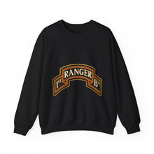 Load image into Gallery viewer, Crewneck Sweatshirt - Army - 1st Ranger Battalion - Ranger Scroll - 3D - Enhanced

