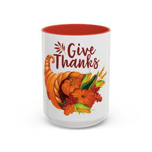 Load image into Gallery viewer, Accent Coffee Mug - Thanksgiving - Give Thanks
