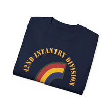 Load image into Gallery viewer, Unisex Ultra Cotton Tee - Army - SSI - 42nd Infantry Division - Rainbow - US Army Veteran X 300
