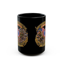 Load image into Gallery viewer, Black Mug  (15oz) - Army - 442nd Infantry Regimental Combat Team - 3D - Enhanced with EUR WWII SVC
