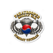 Load image into Gallery viewer, Die-Cut Magnet - SOF - Paratrooper - Korean War - Cbt Vet - 3D X 300
