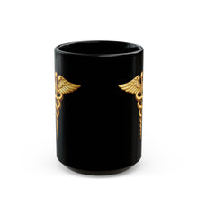 Load image into Gallery viewer, Black Mug  (15oz) - Army Medical Corps Branch Insignia - 3D - Enhanced
