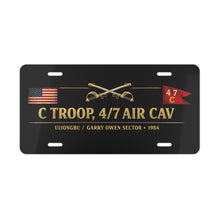 Load image into Gallery viewer, License Plate — C Troop, 4th Squadron, 7th Cavalry txt
