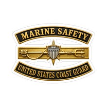 Load image into Gallery viewer, Kiss-Cut Stickers - USCG - Marine Safety w txt - 3D - Enhanced
