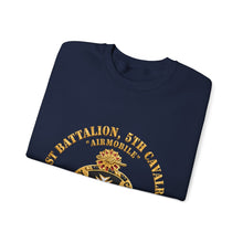Load image into Gallery viewer, Crewneck Sweatshirt - Army - 1st Bn, 5th Cavalry - Airmobile - Vietnam Veteran 3D X 300
