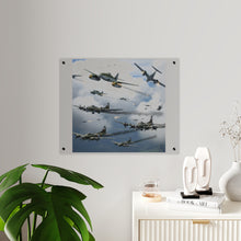 Load image into Gallery viewer, Acrylic Wall Art Panel - German jet fighters attacking US bombing formations
