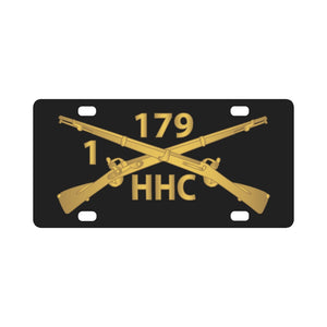 HQ Company, 1st Battalion, 179th Infantry Regiment - Inf Branch wo Txt X 300 Classic License Plate