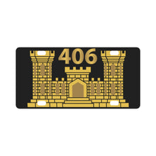 Load image into Gallery viewer, Army - 406th Engineer Battalion - ENG Branch X 300 Classic License Plate
