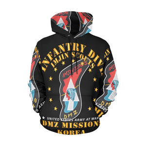 Men's All Over Print Hoodie (USA Size) (Model H13) - 2nd Infantry Division - ImJin Scout -DMZ Missions