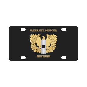 Emblem - Warrant Officer - WO1 - Retired X 300 Classic License Plate