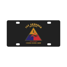 Load image into Gallery viewer, Army - SSI - 1st Armored Division - Old Ironsides - US Army X 300 Classic License Plate
