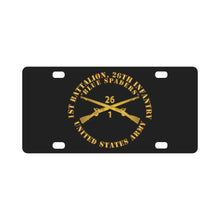 Load image into Gallery viewer, Army - 1st Bn 26th Infantry Regiment - Blue Spaders w Infantry Br X 300 Classic License Plate
