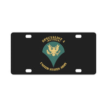 Load image into Gallery viewer, Army - Enlisted - SPC 4 - Specialist 4 - Std - Retired X 300 Classic License Plate
