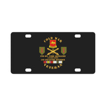 Load image into Gallery viewer, Army - Cold War Vet - 2nd Bn 33rd Artillery - 1st Inf Div SSI Classic License Plate
