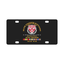 Load image into Gallery viewer, Army - 864th Eng Bn - Iraqi Freedom Veteran w IRAQ SVC Classic License Plate
