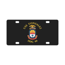 Load image into Gallery viewer, Navy - USS Gonzalez (DDG 66) wo backgrnd Classic License Plate
