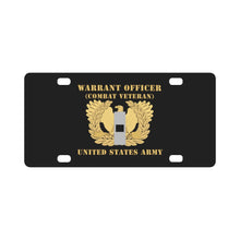 Load image into Gallery viewer, Army - Warrant Officer - W01 - Combat Veteran - Flat - Eagle and Bar X 300 Classic License Plate
