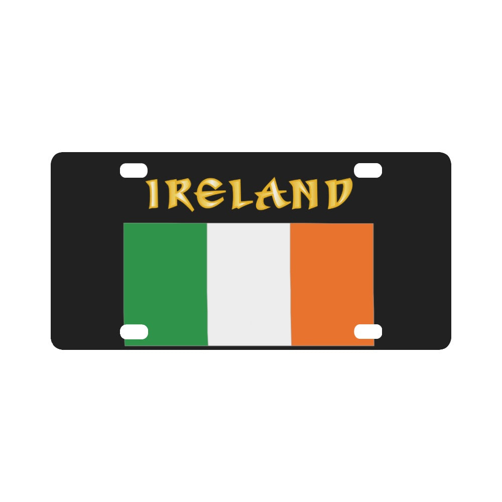 Ireland - Flag w Txt Classic License Plate