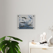 Load image into Gallery viewer, Acrylic Wall Art Panel - German jet fighters attacking US bombing formations
