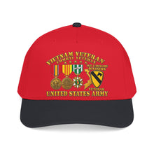 Load image into Gallery viewer, Mid Profile Baseball Cap - Army - Vietnam  Vet - w Medals - VN - 1st Cav Division - 3D - Enhanced
