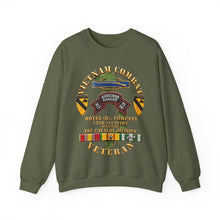 Load image into Gallery viewer, Crewneck Sweatshirt - Army - Vietnam Combat Vet - H Co 75th Infantry (Ranger) - 1st Cavalry Div SSI  - 3D - Enhanced
