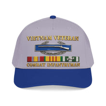 Load image into Gallery viewer, Mid Profile Baseball Cap - Army - Vietnam Veteran - Cbt Infantryman w CIB VN SVC - 3D X 300
