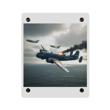 Load image into Gallery viewer, Acrylic Wall Art Panel - April 8, 1950, Baltic Sea - Latvia Soviet fighters shot down a U.S. Navy PB4Y-2 - Liberator - Cold War
