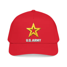Load image into Gallery viewer, Mid Profile Baseball Cap - Army Star W Us Army w White Star - 3D - Enhanced
