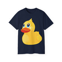 Load image into Gallery viewer, Unisex Ultra Cotton Tee - Yellow Rubber Duck - Oblique Left Front X 300
