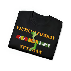 Unisex Ultra Cotton Tee - Army - Vietnam Combat Veteran w VN SVC