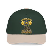 Load image into Gallery viewer, Mid Profile Baseball Cap - Army - Chemical Corps w Scene - 3D - Enhanced
