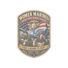 Load image into Gallery viewer, Kiss-Cut Stickers - Women Marines - Marine Corps Womens Reserve - WWII - 3D - Enhanced

