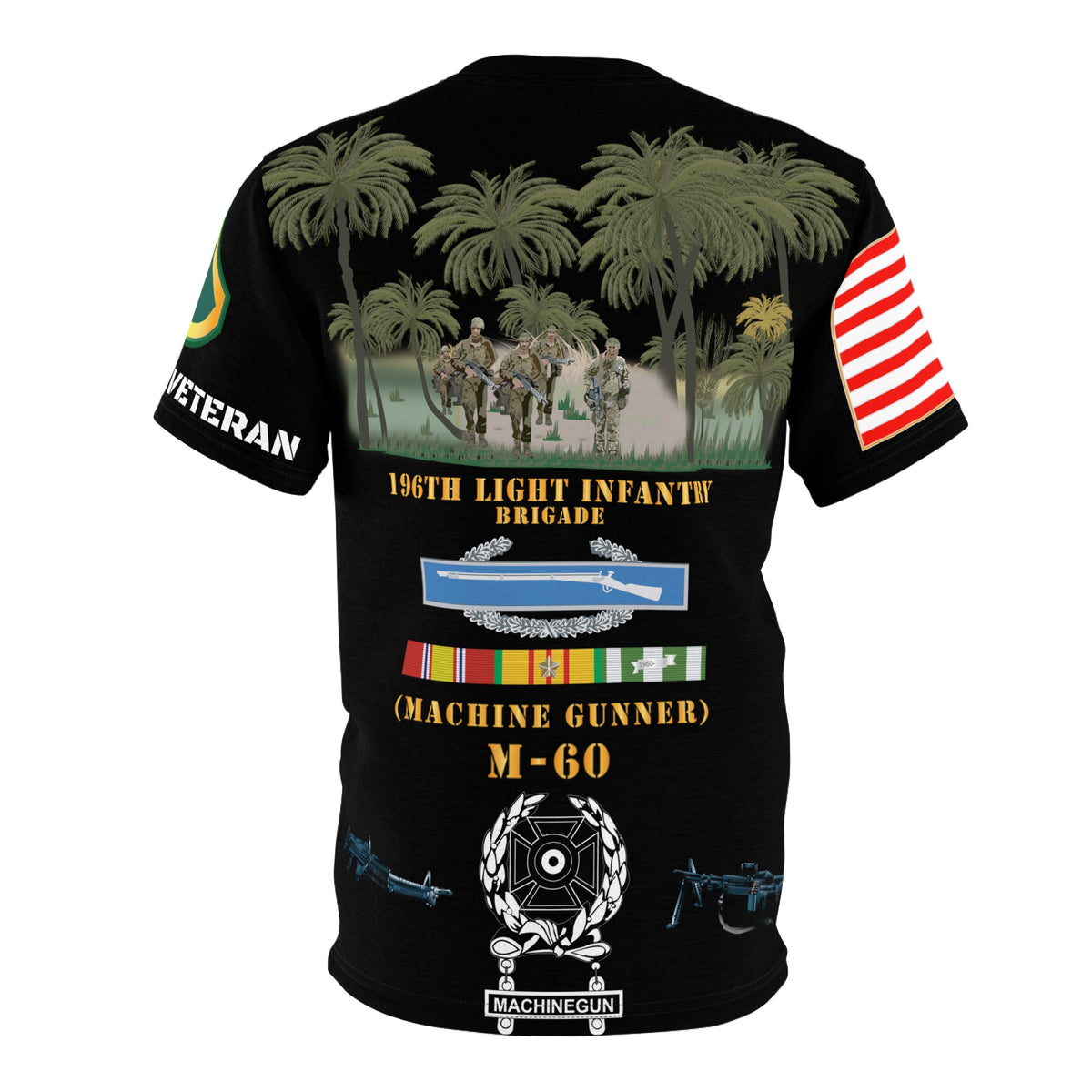 Aop Example Army AOP - Army - 196th Light Infantry Brigade - Vietnam War Vet- PFC - M60 ...