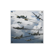 Load image into Gallery viewer, Acrylic Wall Art Panel - German jet fighters attacking US bombing formations

