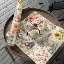 Load image into Gallery viewer, Gift Wrap Paper — Vintage floral garden with pastel blooms
