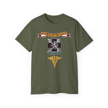 Load image into Gallery viewer, Unisex Ultra Cotton Tee - Army - 130th Station Hospital - Ribbon - DUI - Army Medical Corps Branch X 300
