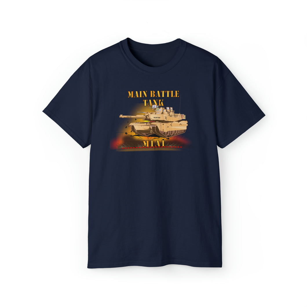 Unisex Ultra Cotton Tee - Army - Main Battle Tank - M1A1 X 300