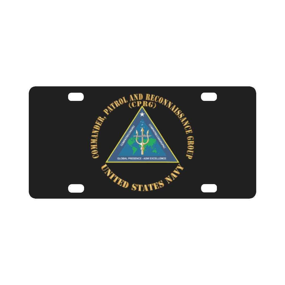 Navy - Commander, Patrol and Reconnaissance Group - CPRG X 300 Classic License Plate