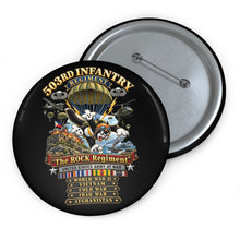 Load image into Gallery viewer, Custom Pin Buttons - Army - 503rd Parachute Infantry Regiment - The Rock Regiment - Wars - 3D - Enhanced
