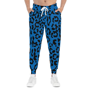 Athletic Joggers (AOP) - Leopard Camouflage - Blue-Black