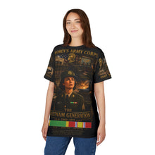 Load image into Gallery viewer, Womens Army Corps (WAC) - Vietnam Era Service Tribute Tee — "The Vietnam Era Generation"

